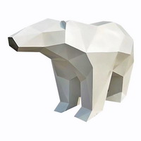 Metal bear statue